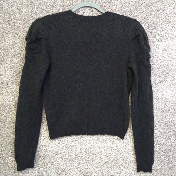 FRAME 100% Cashmere V-Neck Sweater Women’s Size S Charcoal - Picture 5 of 11